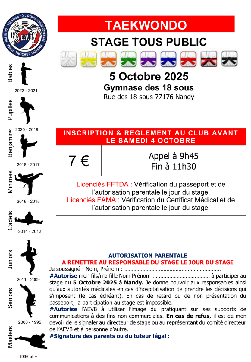 Stage Tous Public - AEVB
