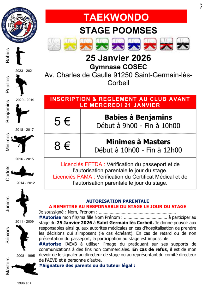Stage Poomsae - AEVB